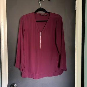 Magenta Blouse with zipper